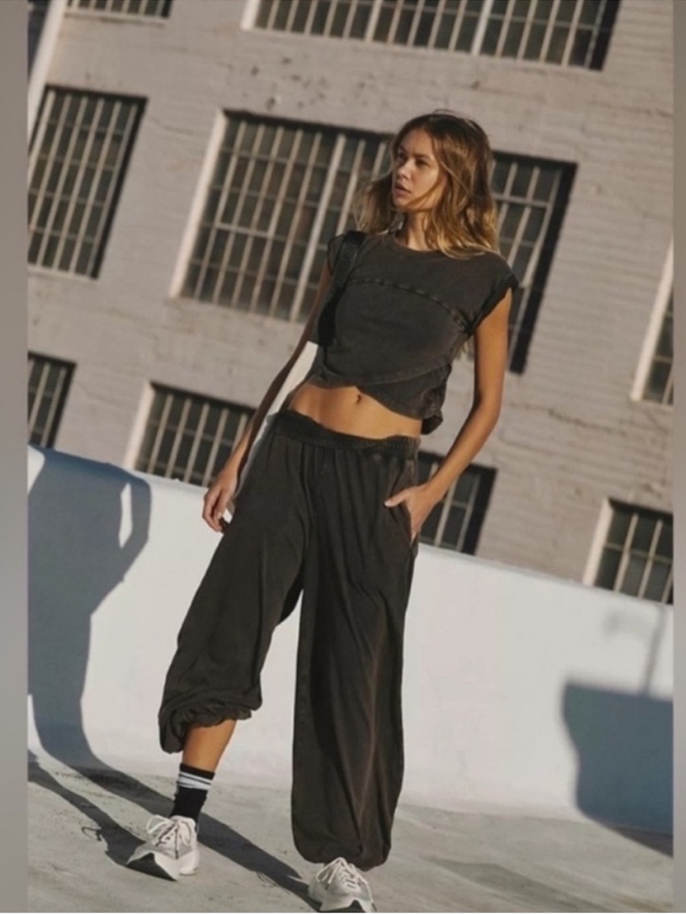 Free People Hot Shot Crossover Set in Black